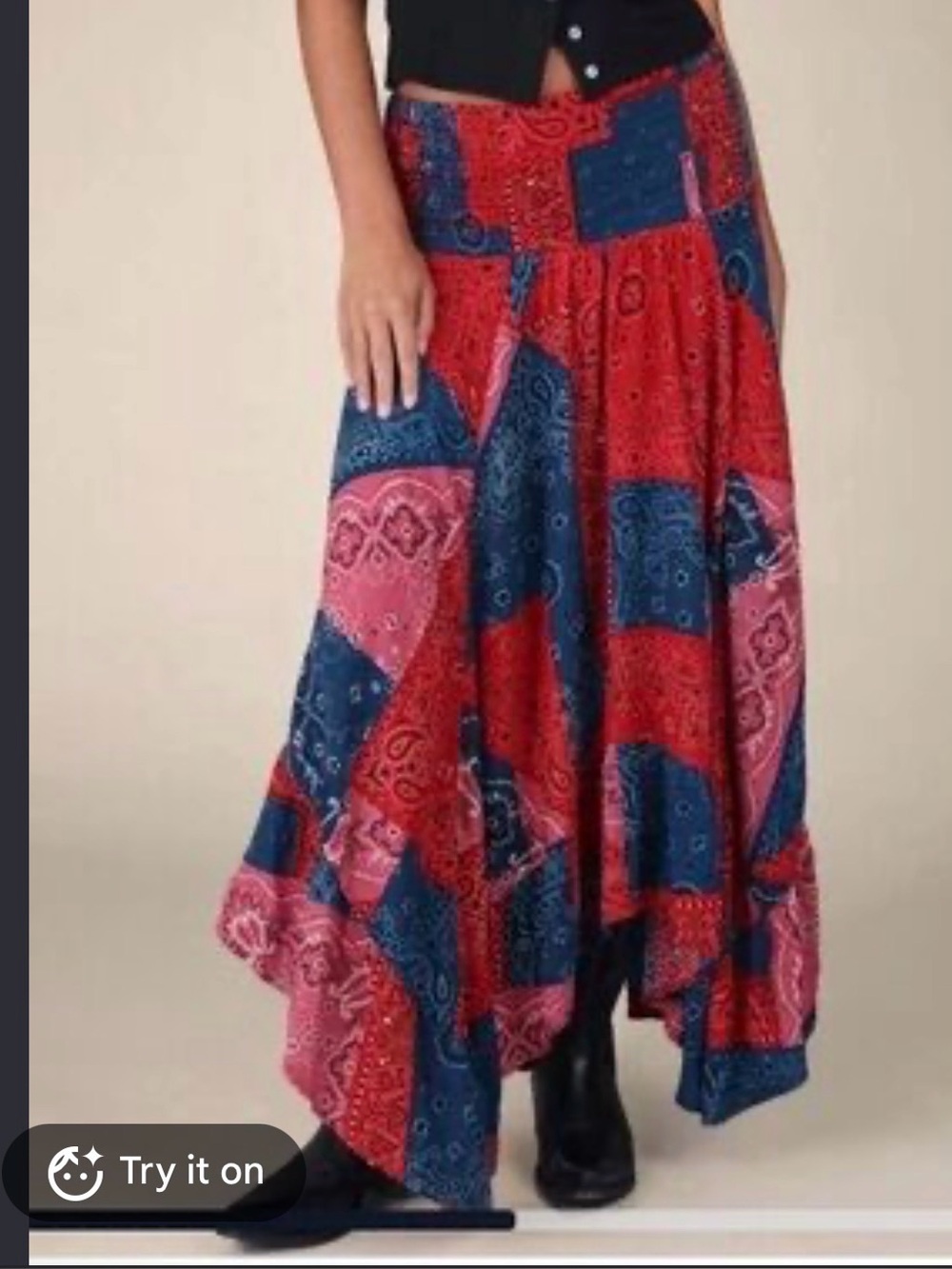 NWT Natural Life Feelin Alive Convertible Midi Skirt & Dress Bandana Print L New